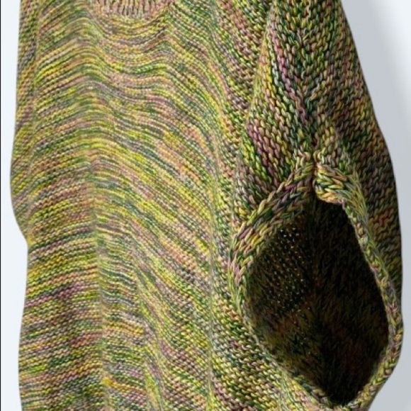 JustFab Women’s Hi Lo Cropped Dolman Sweater M Multicolored Casual Spring Summer - Picture 10 of 13